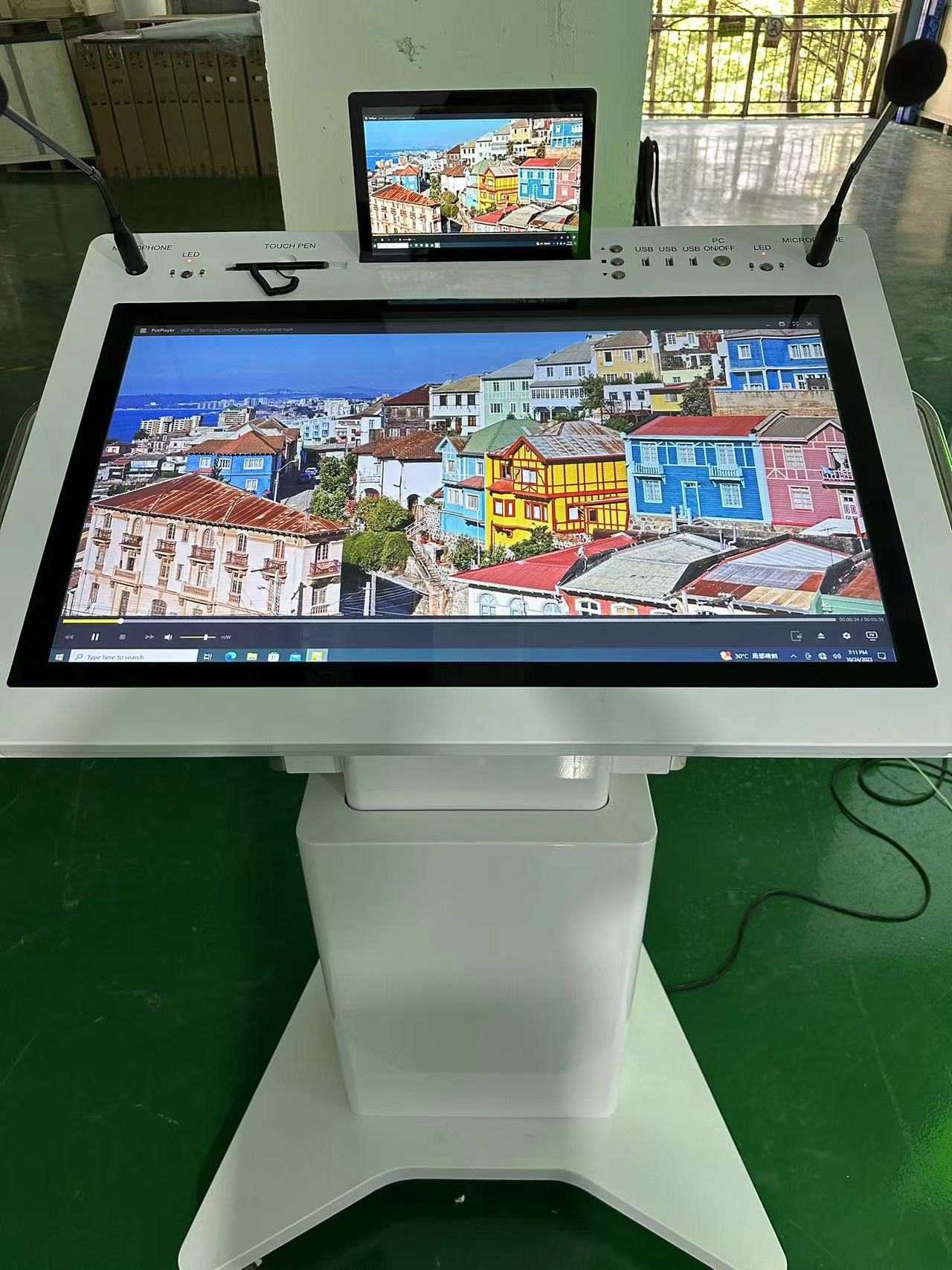 32 '' Interactive LCD -Lecetern Smart Double Screen Podium