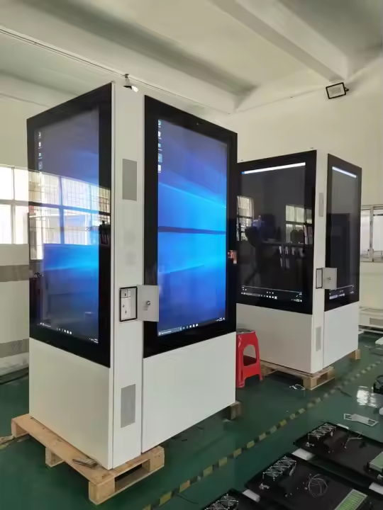 49 55 65 Zoll Outdoor Ag AR Glass 4K doppelseitige digitale Beschilderung mit 4G