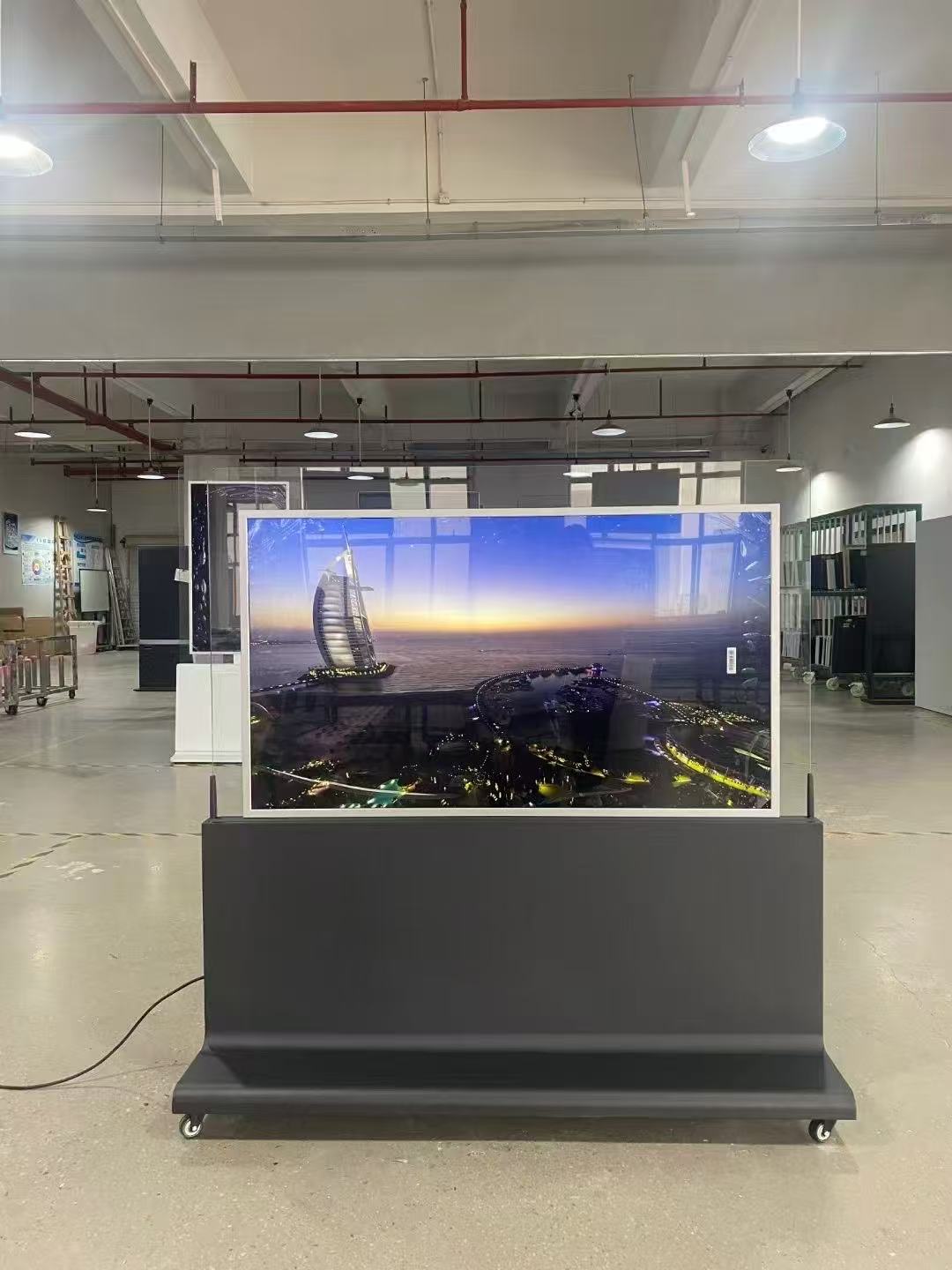 Boden stehend zweiseitig 55 Zoll LCD -Landschaftsausstellungskiosk