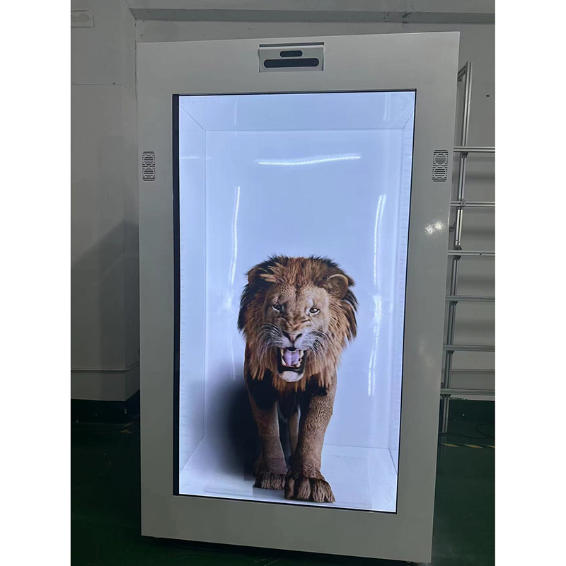 Transparenter interaktiver LCD-Schaufenster-Holobox-Projektionsschrank für den Innenbereich